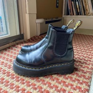 Black Platform slip on Dr. Martens